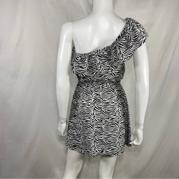 Cotton On One Shoulder Ruffle Zebra Print Dress - Picture 6 of 6